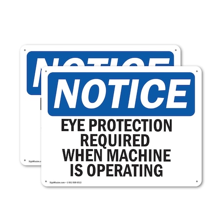 Signmission 12 in Height, 18 in Width, Aluminum, Rectangle OS-2PACK-NS-A-1218-L-12353